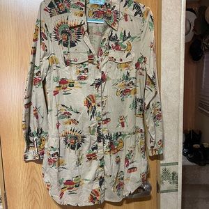 Ladies Tasha Polizzi Red Snap Tunic Large